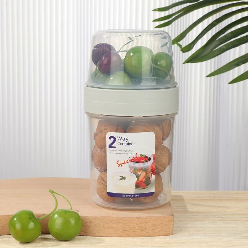 Copo Portátil para Cereais, Saladas e Frutas - Ideal para Café da Manhã