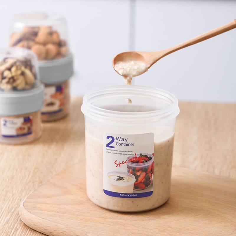 Copo Portátil para Cereais, Saladas e Frutas - Ideal para Café da Manhã