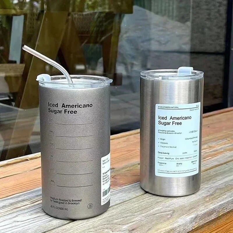 Copo Térmico Inox para Café com Tampa Hermética - Manutenção de Temperatura