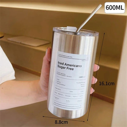 Copo Térmico Inox para Café com Tampa Hermética - Manutenção de Temperatura