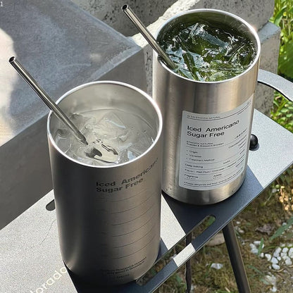 Copo Térmico Inox para Café com Tampa Hermética - Manutenção de Temperatura