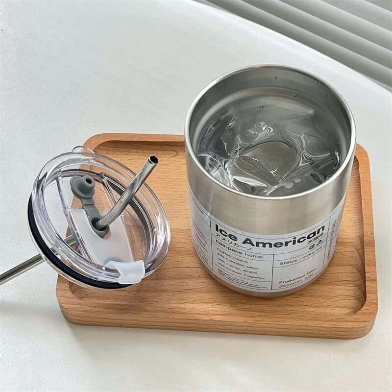 Copo Térmico Inox para Café com Tampa Hermética - Manutenção de Temperatura