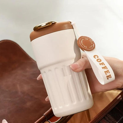 Copo Térmico Inteligente 450ml com Tampa Premium - Ideal para Bebidas Quentes e Frias