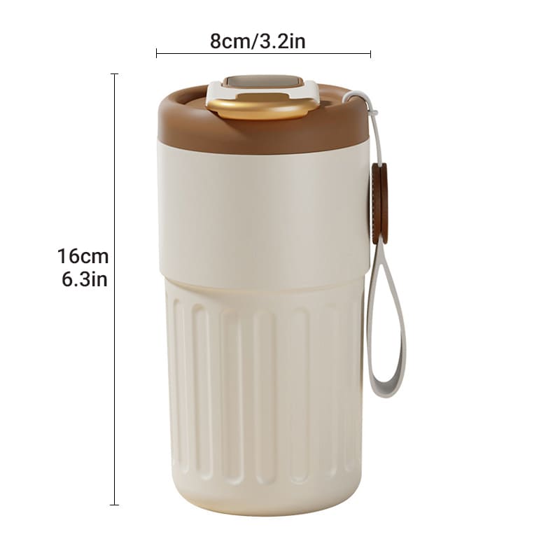 Copo Térmico Inteligente 450ml com Tampa Premium - Ideal para Bebidas Quentes e Frias