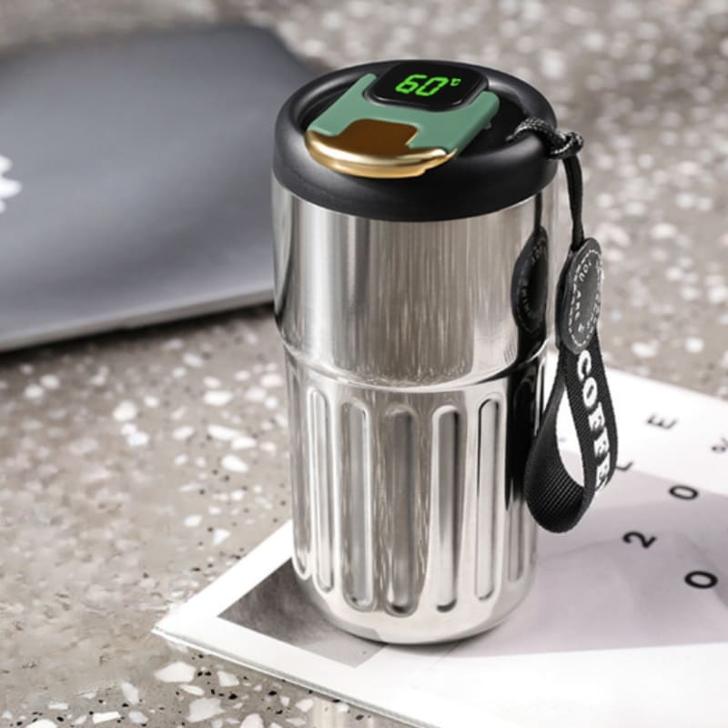 Copo Térmico Inteligente 450ml com Tampa Premium - Ideal para Bebidas Quentes e Frias
