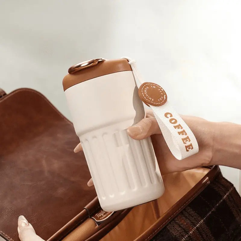 Copo Térmico Inteligente 450ml com Tampa Premium - Ideal para Bebidas Quentes e Frias