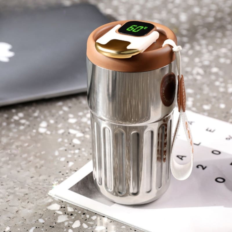Copo Térmico Inteligente 450ml com Tampa Premium - Ideal para Bebidas Quentes e Frias