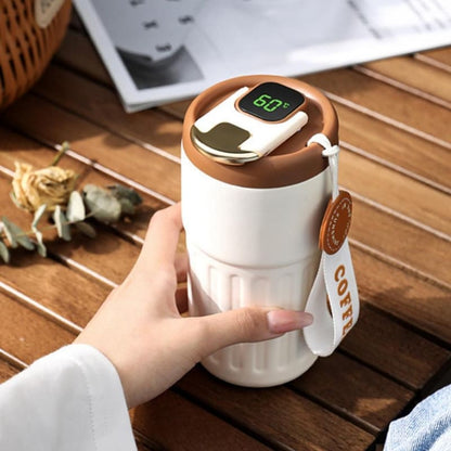 Copo Térmico Inteligente 450ml com Tampa Premium - Ideal para Bebidas Quentes e Frias