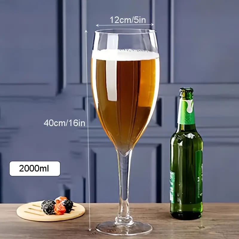 Copo de Cerveja Cristal Gigante Cálice para Bar em Casa