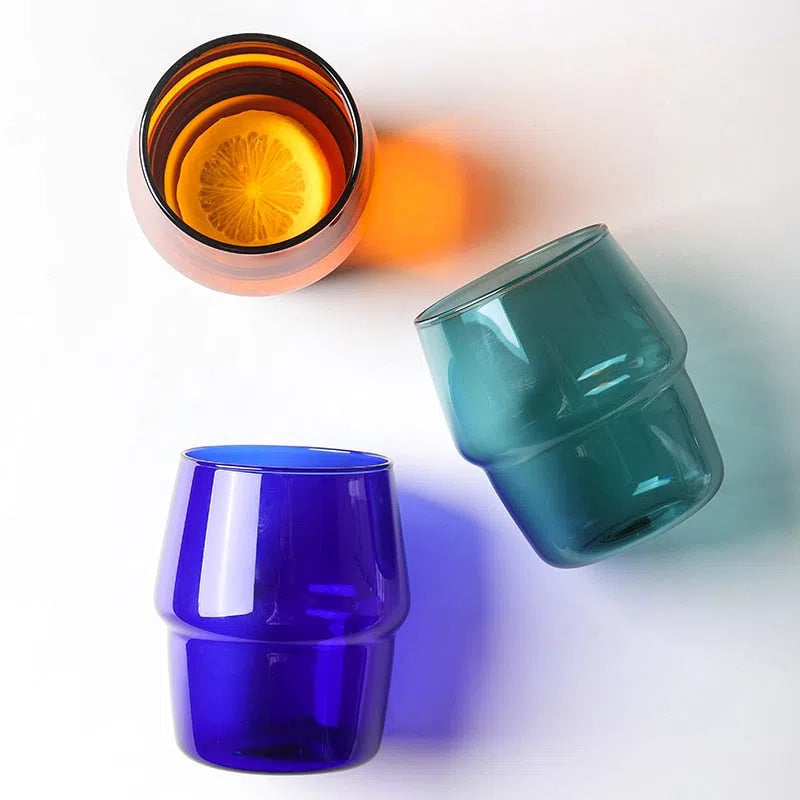 Copo de Vidro Minimalista 300 ml - Coleção Arco-Íris