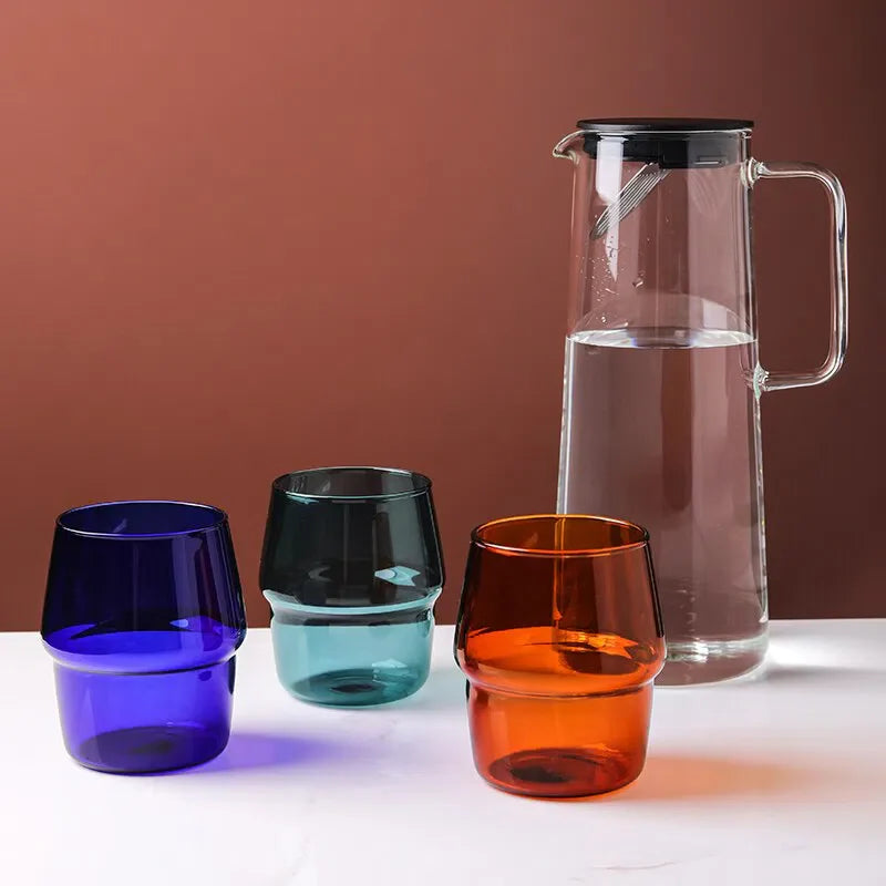Copo de Vidro Minimalista 300 ml - Coleção Arco-Íris