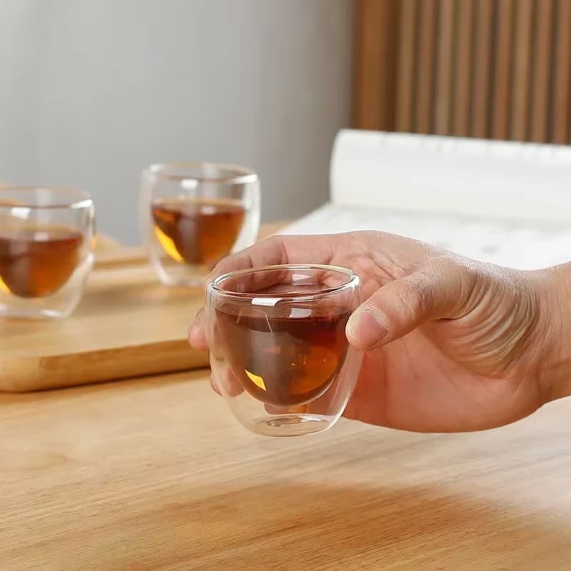 Copo de Vidro com Parede Dupla para Café e Chá - Ideal para Cantinho do Café