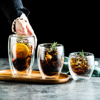 Copo de Vidro com Parede Dupla para Café e Chá - Ideal para Cantinho do Café