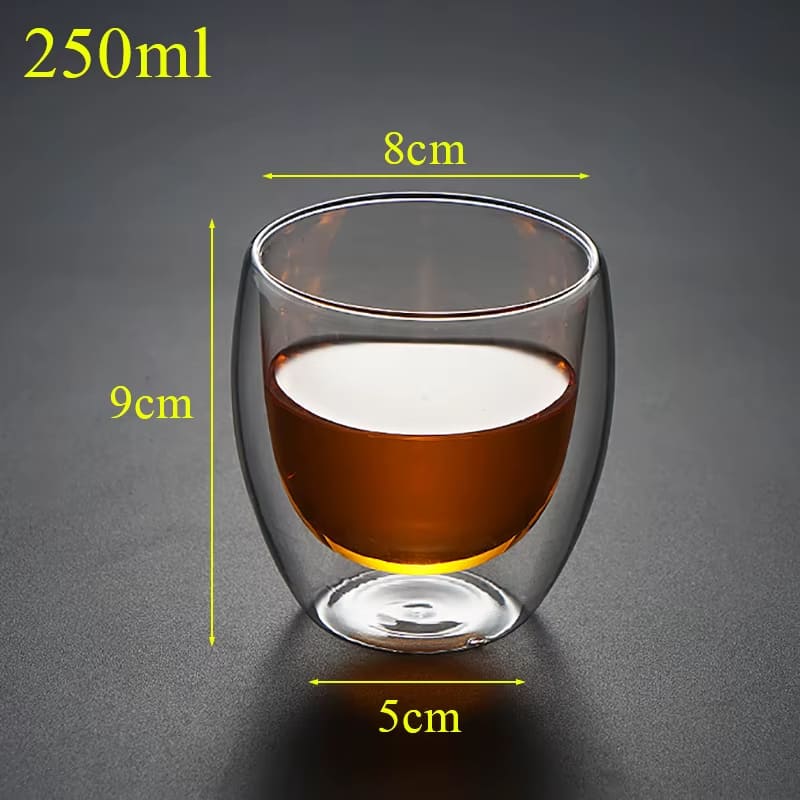 Copo de Vidro com Parede Dupla para Café e Chá - Ideal para Cantinho do Café