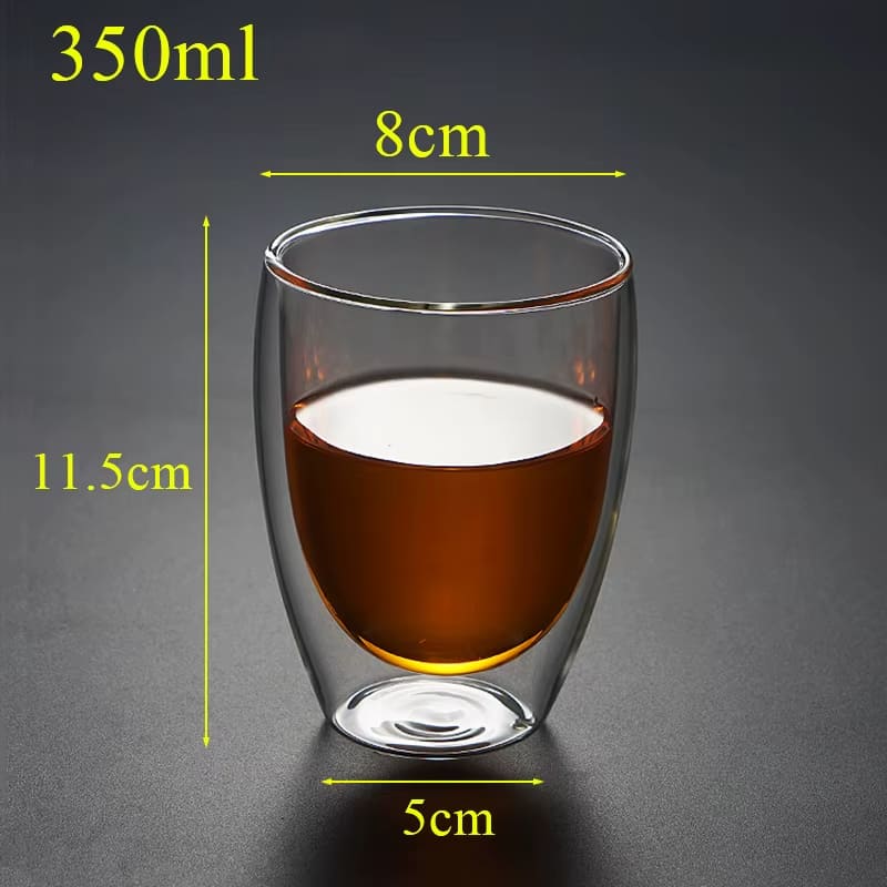 Copo de Vidro com Parede Dupla para Café e Chá - Ideal para Cantinho do Café