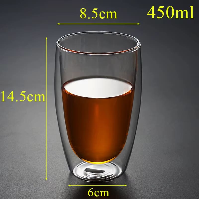 Copo de Vidro com Parede Dupla para Café e Chá - Ideal para Cantinho do Café