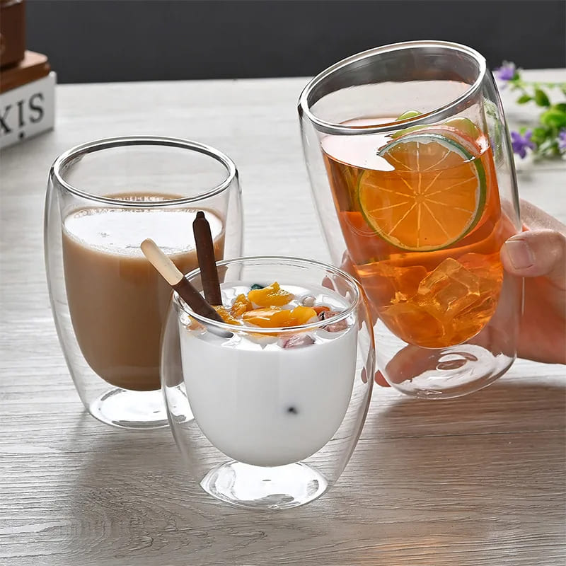 Copo de Vidro com Parede Dupla para Café e Chá - Ideal para Cantinho do Café