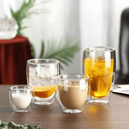 Copo de Vidro com Parede Dupla para Café e Chá - Ideal para Cantinho do Café