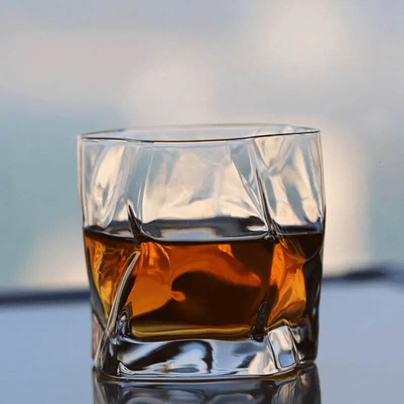 Copo de Whisky de Cristal Irregular para Bar em Casa