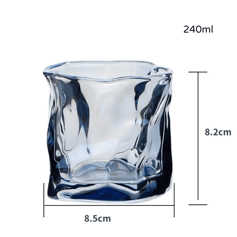 Copo de Whisky de Cristal Irregular para Bar em Casa
