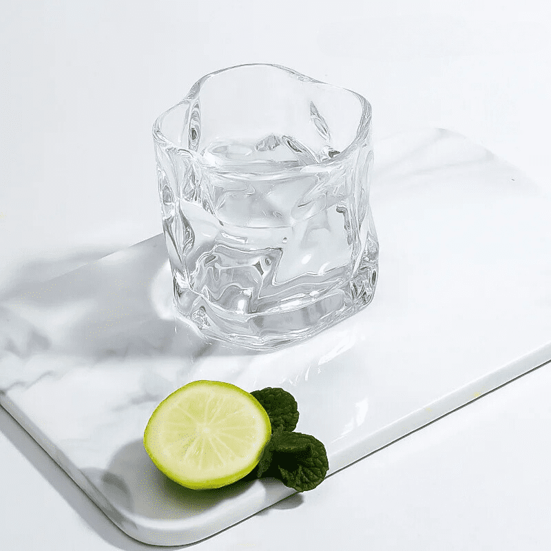 Copo de Whisky de Cristal Irregular para Bar em Casa
