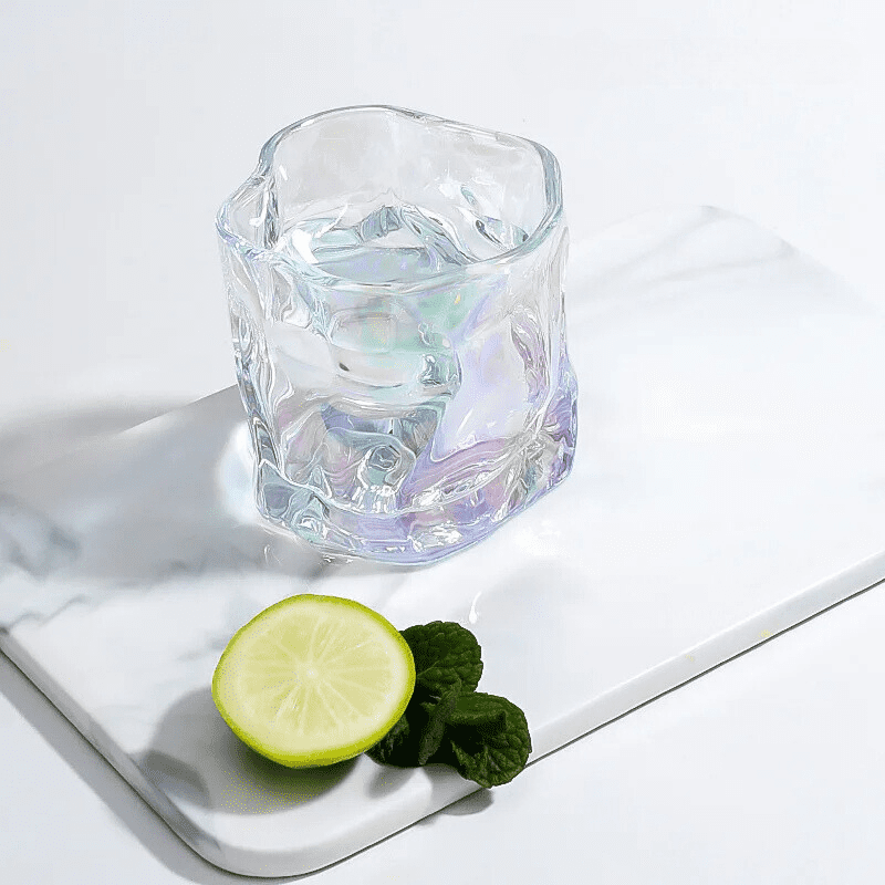 Copo de Whisky de Cristal Irregular para Bar em Casa