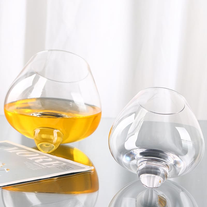 Copo de Whisky em Cristal com Barriga Rotativa para Bar em Casa