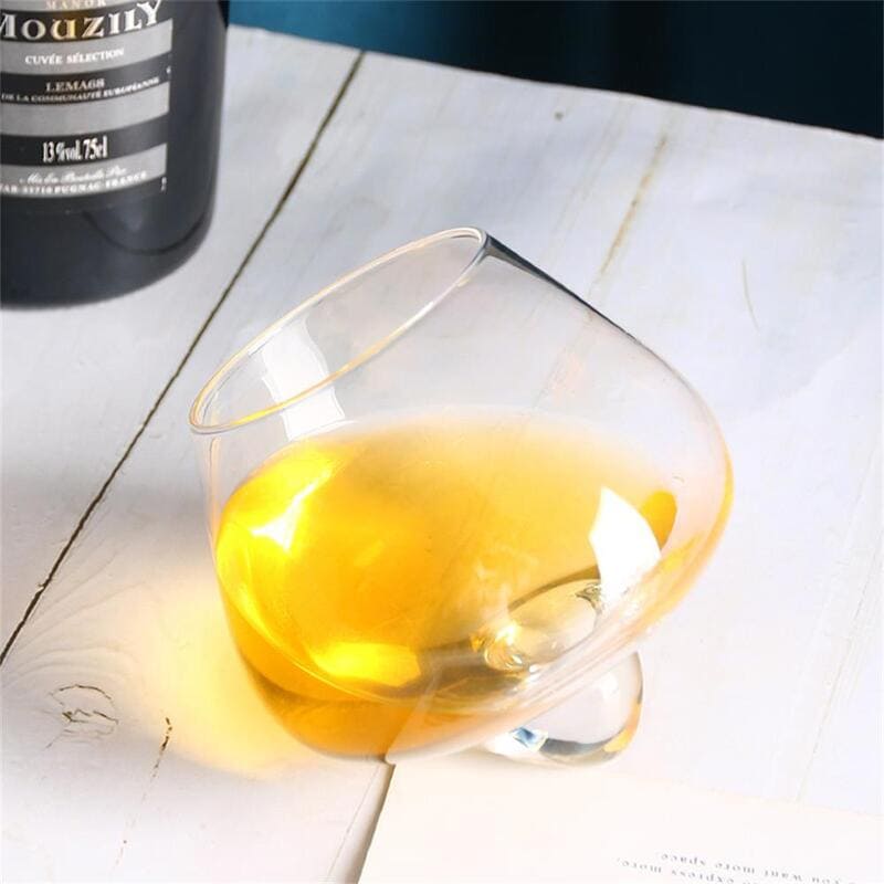 Copo de Whisky em Cristal com Barriga Rotativa para Bar em Casa