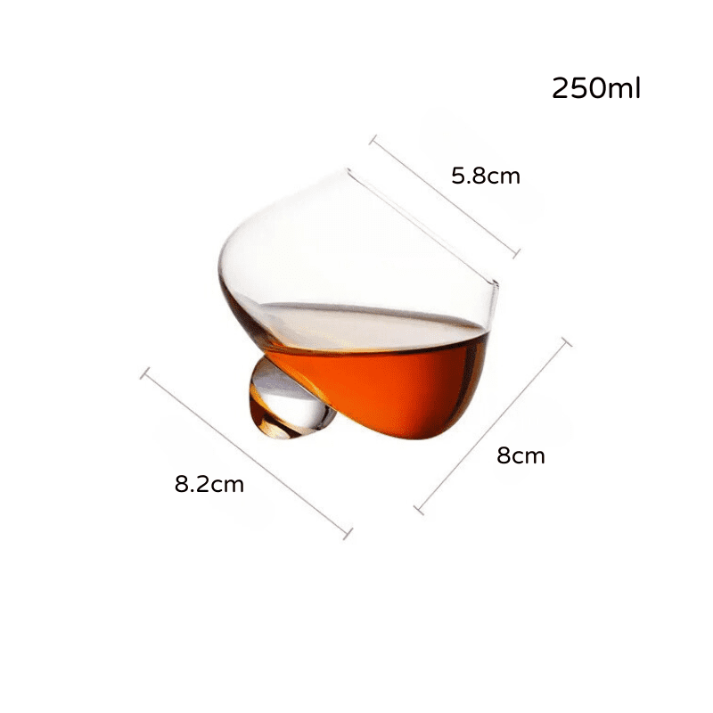 Copo de Whisky em Cristal com Barriga Rotativa para Bar em Casa