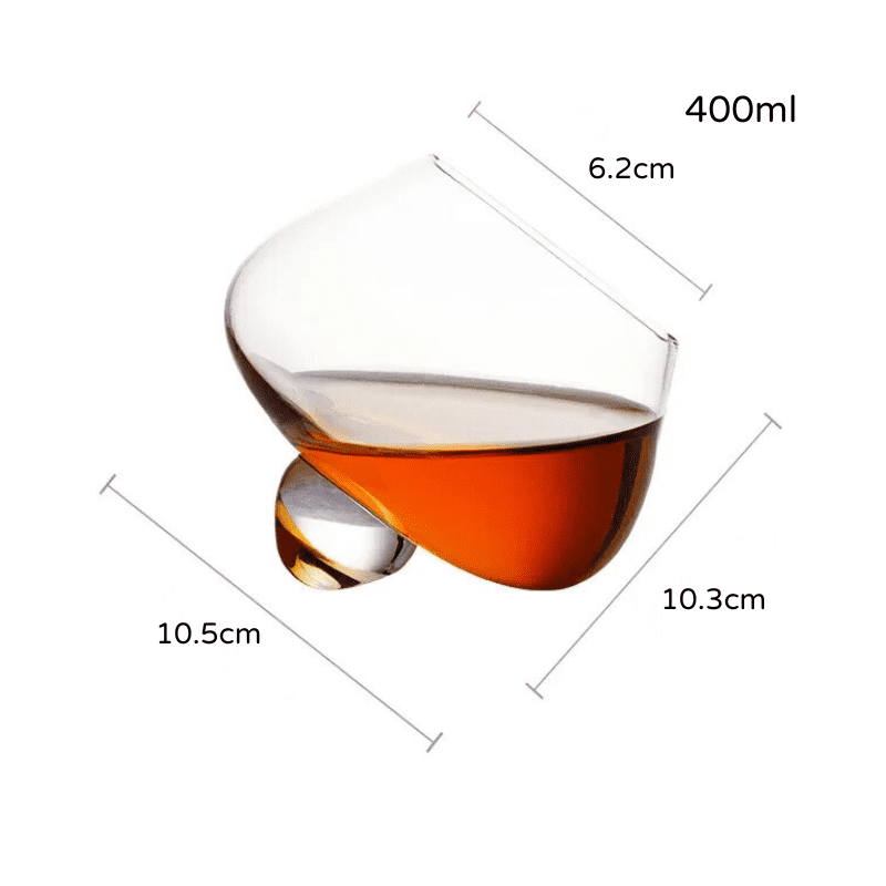 Copo de Whisky em Cristal com Barriga Rotativa para Bar em Casa