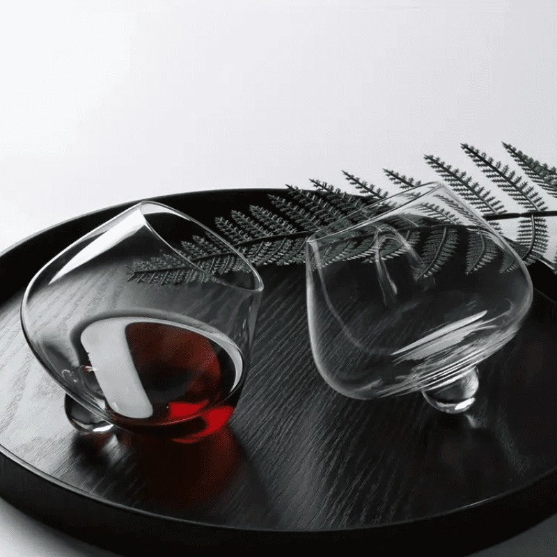Copo de Whisky em Cristal com Barriga Rotativa para Bar em Casa