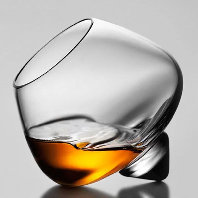 Copo de Whisky em Cristal com Barriga Rotativa para Bar em Casa