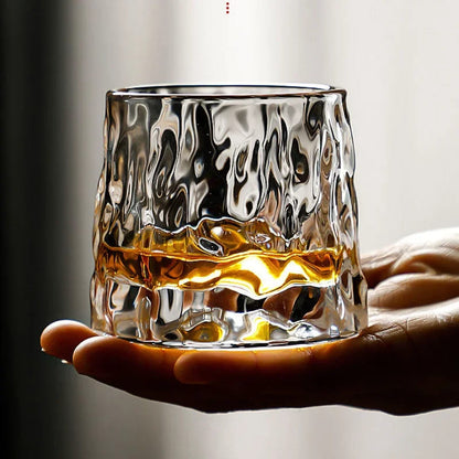 Copo de Whisky em Cristal com Base Rotativa para Bar em Casa