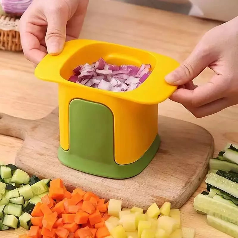 Cortador de Alimentos em Cubos para Preparação Rápida de Refeições