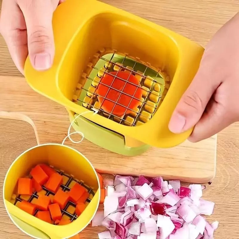 Cortador de Alimentos em Cubos para Preparação Rápida de Refeições