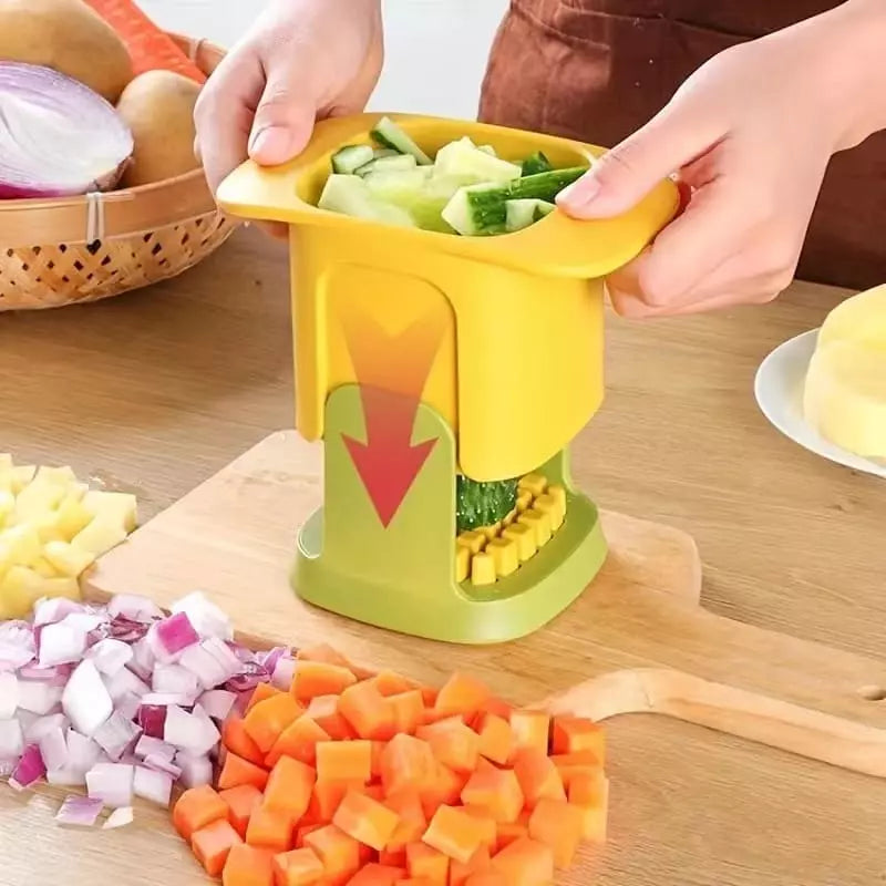 Cortador de Alimentos em Cubos para Preparação Rápida de Refeições