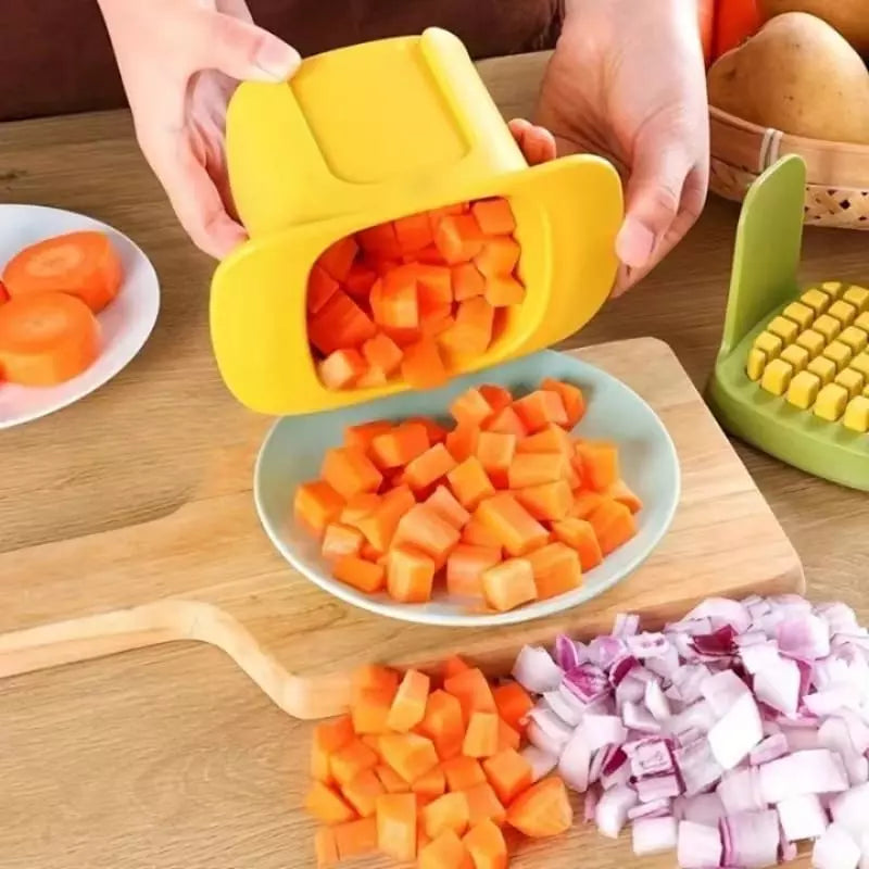 Cortador de Alimentos em Cubos para Preparação Rápida de Refeições