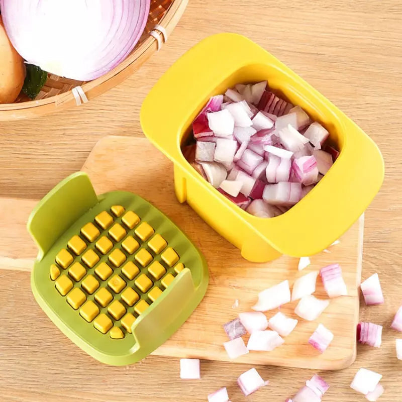 Cortador de Alimentos em Cubos para Preparação Rápida de Refeições