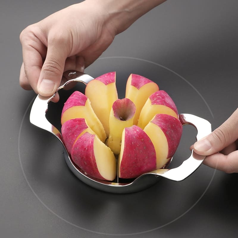 Cortador de Frutas em Fatias Inox - Utensílio de Cozinha para Fatiar Frutas