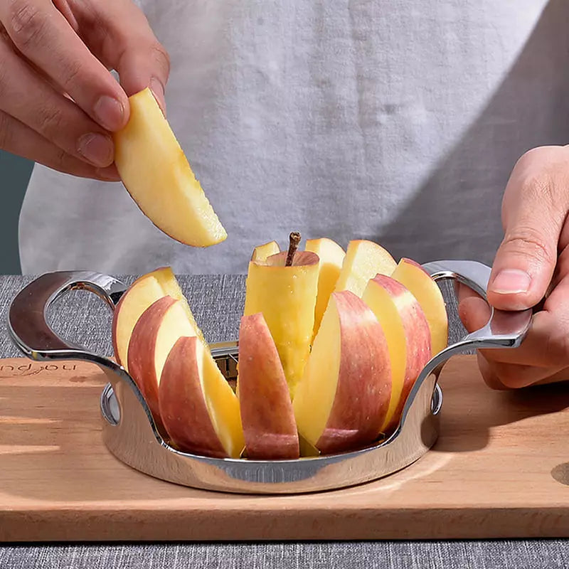 Cortador de Frutas em Fatias Inox - Utensílio de Cozinha para Fatiar Frutas