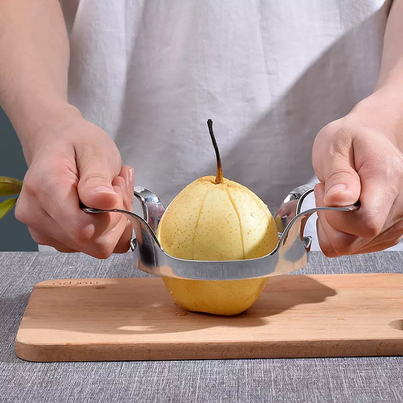 Cortador de Frutas em Fatias Inox - Utensílio de Cozinha para Fatiar Frutas