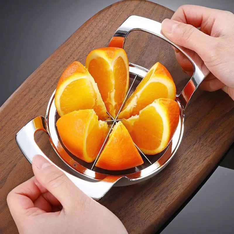 Cortador de Frutas em Fatias Inox - Utensílio de Cozinha para Fatiar Frutas