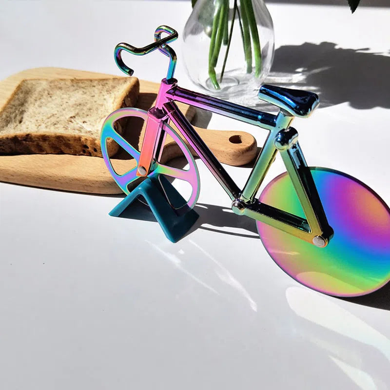Cortador de Pizza en Forma de Bicicleta - Utensilio de Cocina Divertido y Práctico
