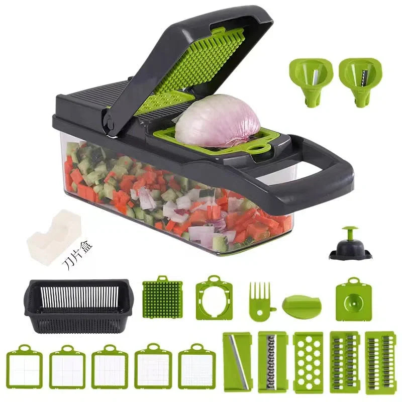 Cortador e Fatiador Multifuncional 14 Funções - Utensílio de Cozinha Prático