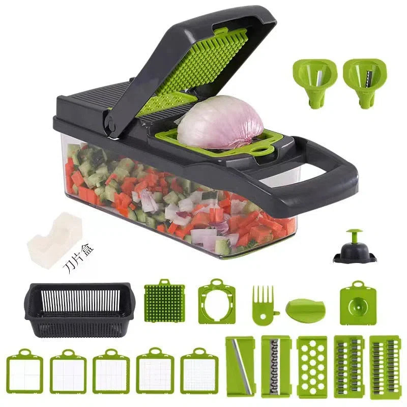 Cortador e Fatiador Multifuncional 14 Funções - Utensílio de Cozinha Prático