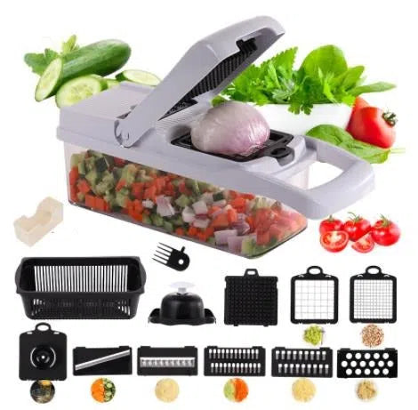Cortador e Fatiador Multifuncional 14 Funções - Utensílio de Cozinha Prático