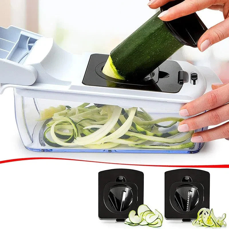Cortador e Fatiador Multifuncional 14 Funções - Utensílio de Cozinha Prático