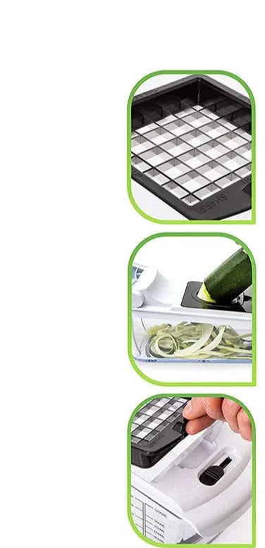 Cortador e Fatiador Multifuncional 14 Funções - Utensílio de Cozinha Prático