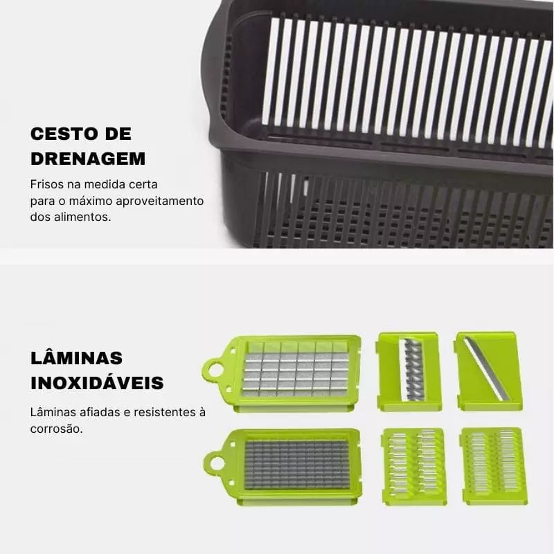 Cortador e Ralador de Legumes Multiuso - Utensílio de Cozinha Prático e Eficiente