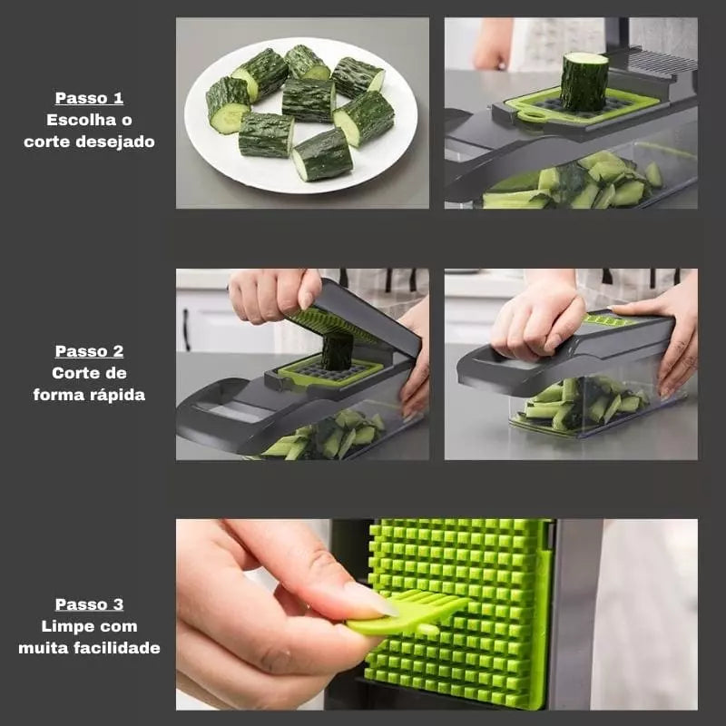 Cortador e Ralador de Legumes Multiuso - Utensílio de Cozinha Prático e Eficiente